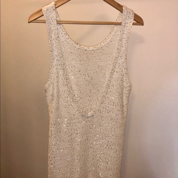 River Island sequin top, white, US size 6 (S) - Picture 8 of 10